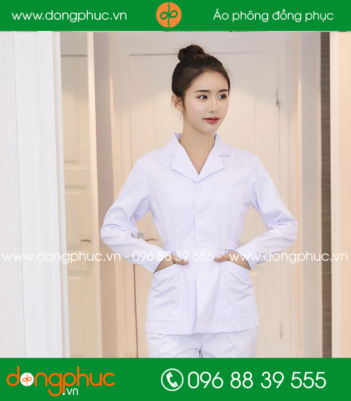 Đồng phục spa màu trắng